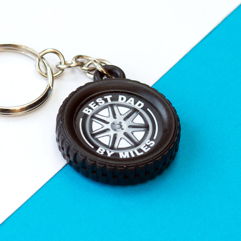 car tyre keyring for dad