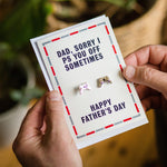 Gaming themed Father's Day card and gaming controller cufflinks 