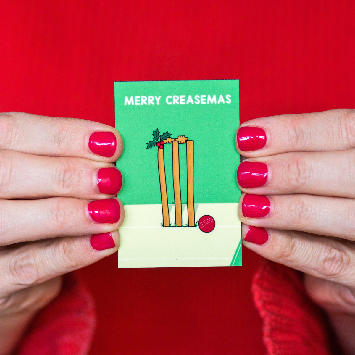 christmas fridge magnet with with cricket motif