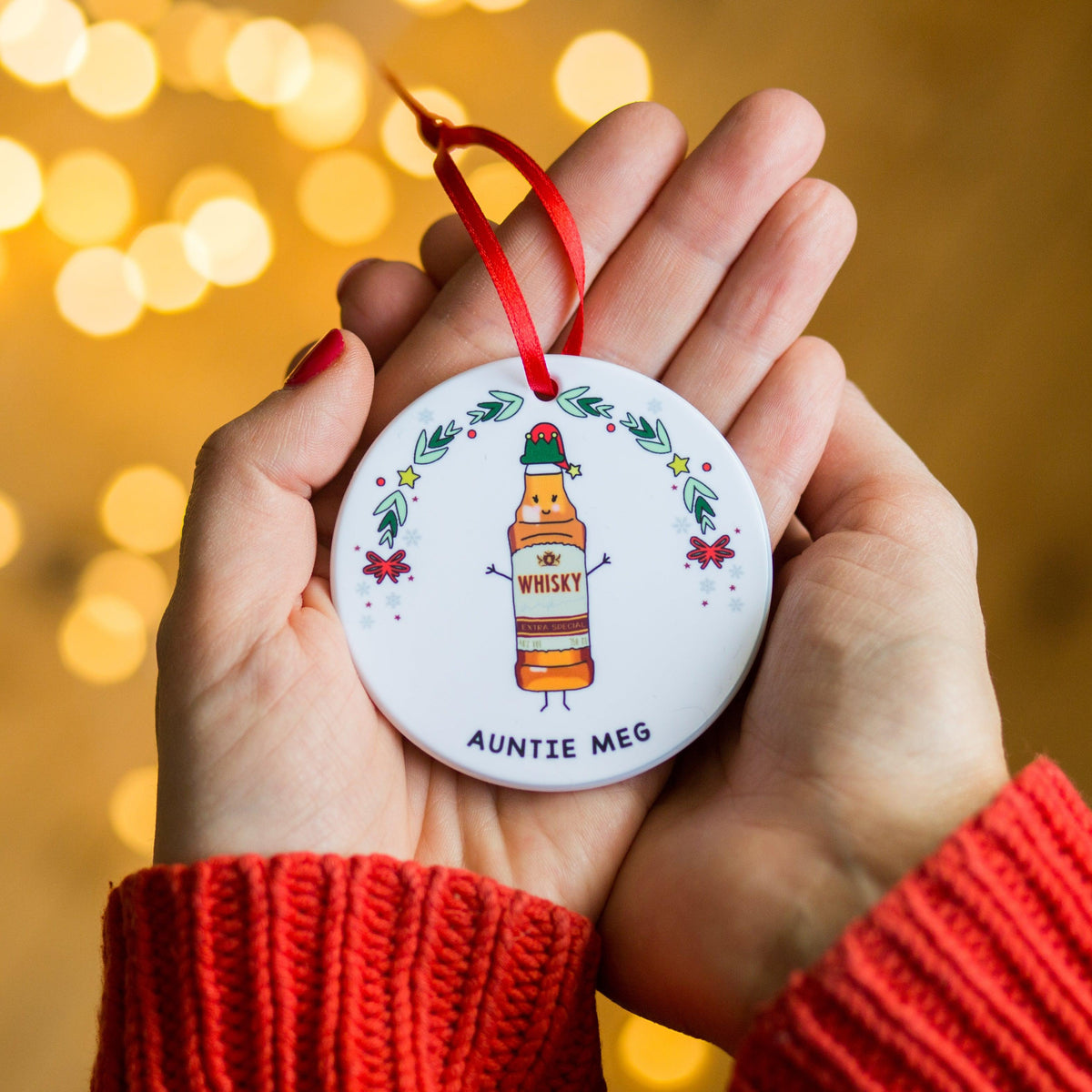 'Favourite Drink' Personalised Christmas Tree Decoration - Of Life & Lemons®