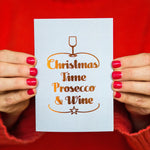 Luxury Foiled 'Prosecco & Wine' Christmas Card - Of Life & Lemons®