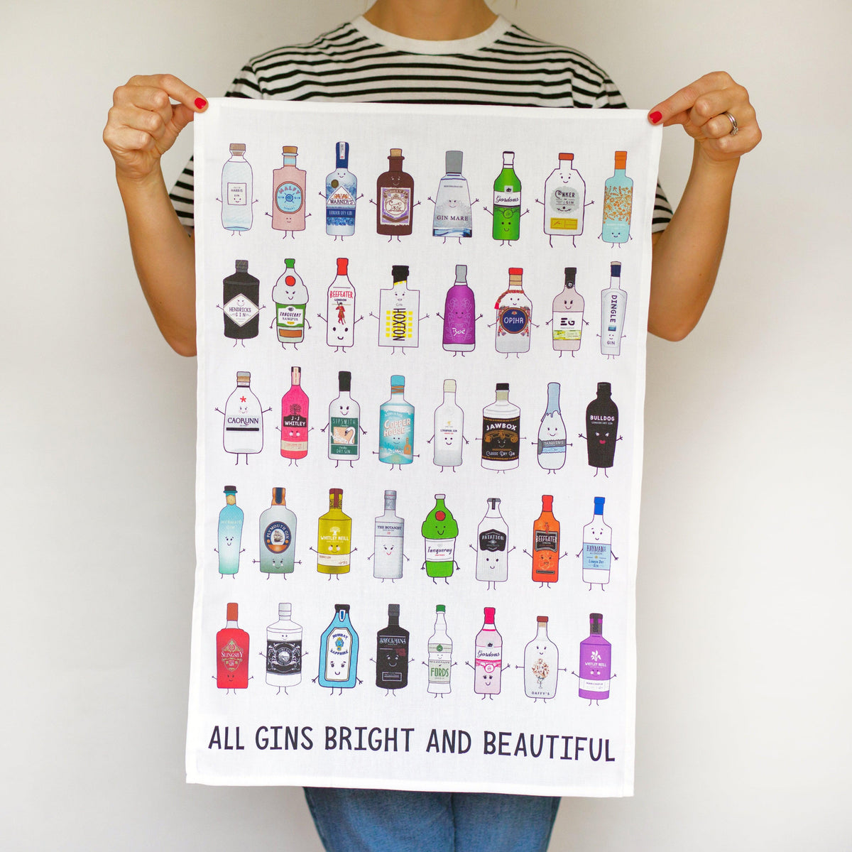 'All Gins Bright & Beautiful' Tea Towel - Of Life & Lemons®