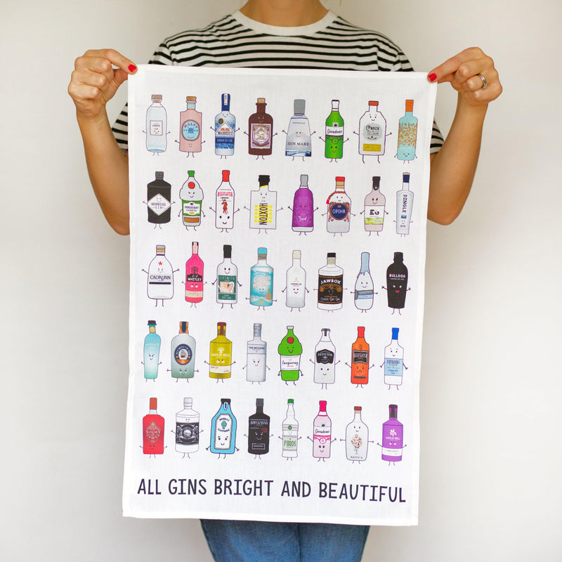 'All Gins Bright & Beautiful' Tea Towel - Of Life & Lemons®