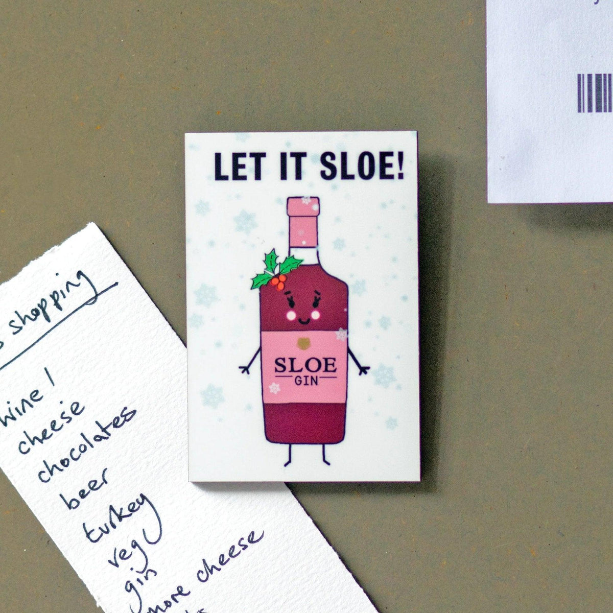 Sloe Gin Christmas Fridge Magnet - Of Life & Lemons®