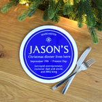 Personalised Blue Plaque Placemat