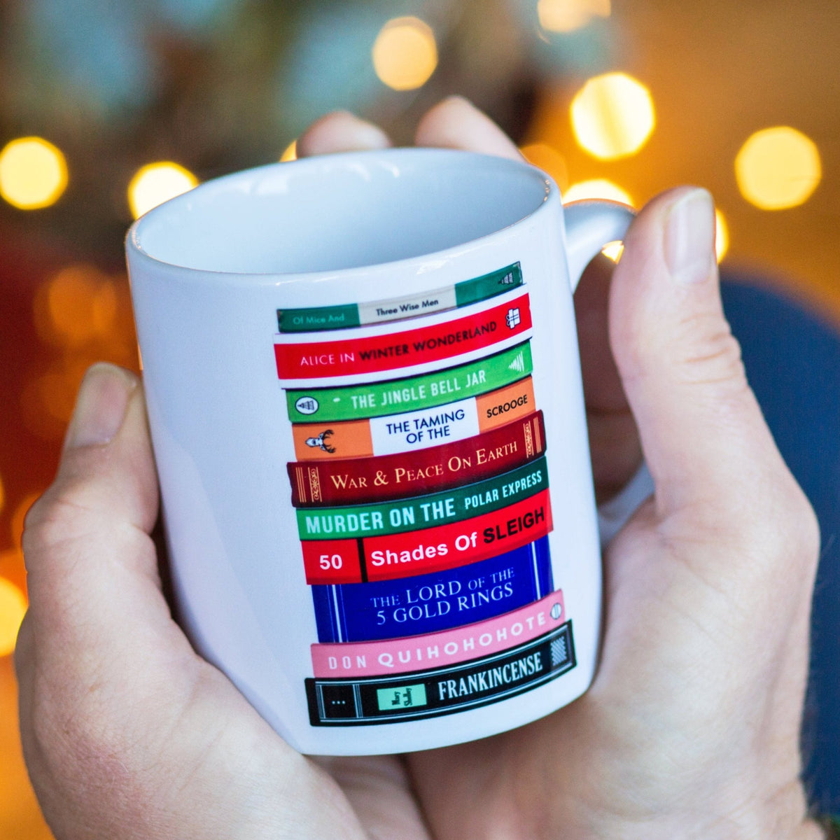 Funny Book Puns Christmas Mug