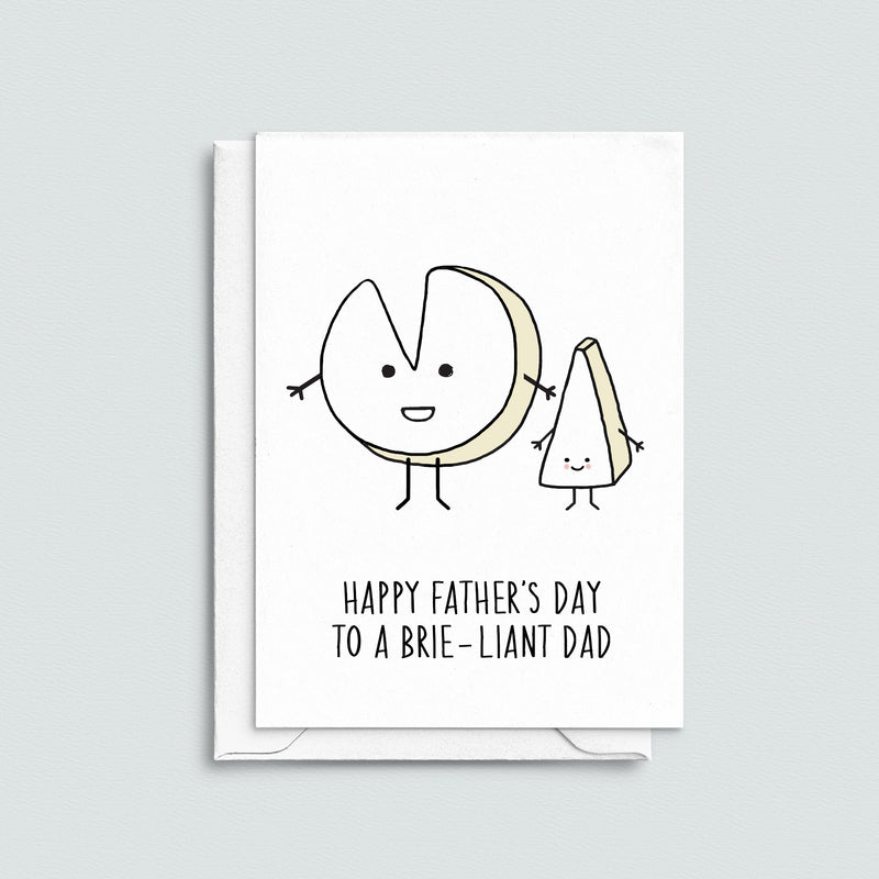 'Brie-liant Dad' Funny Cheese Father's Day Card