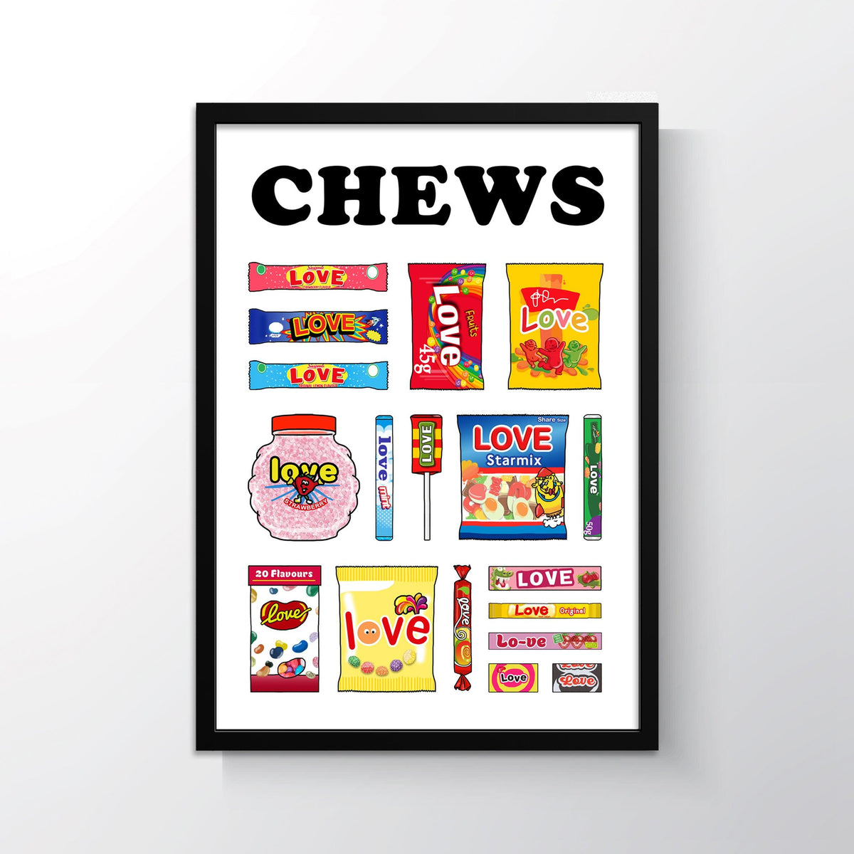 illustrated sweets poster