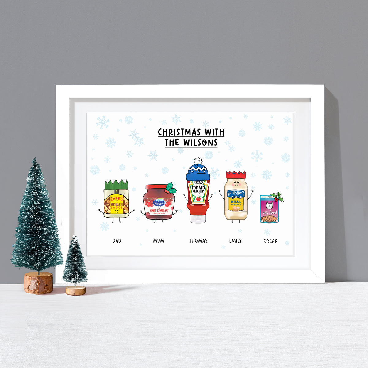 Personalised Christmas Condiments Print