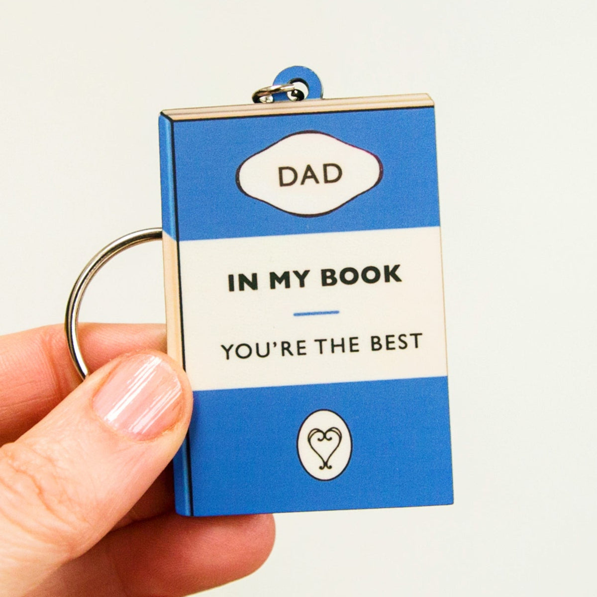 Book Themed Keyring For Dad