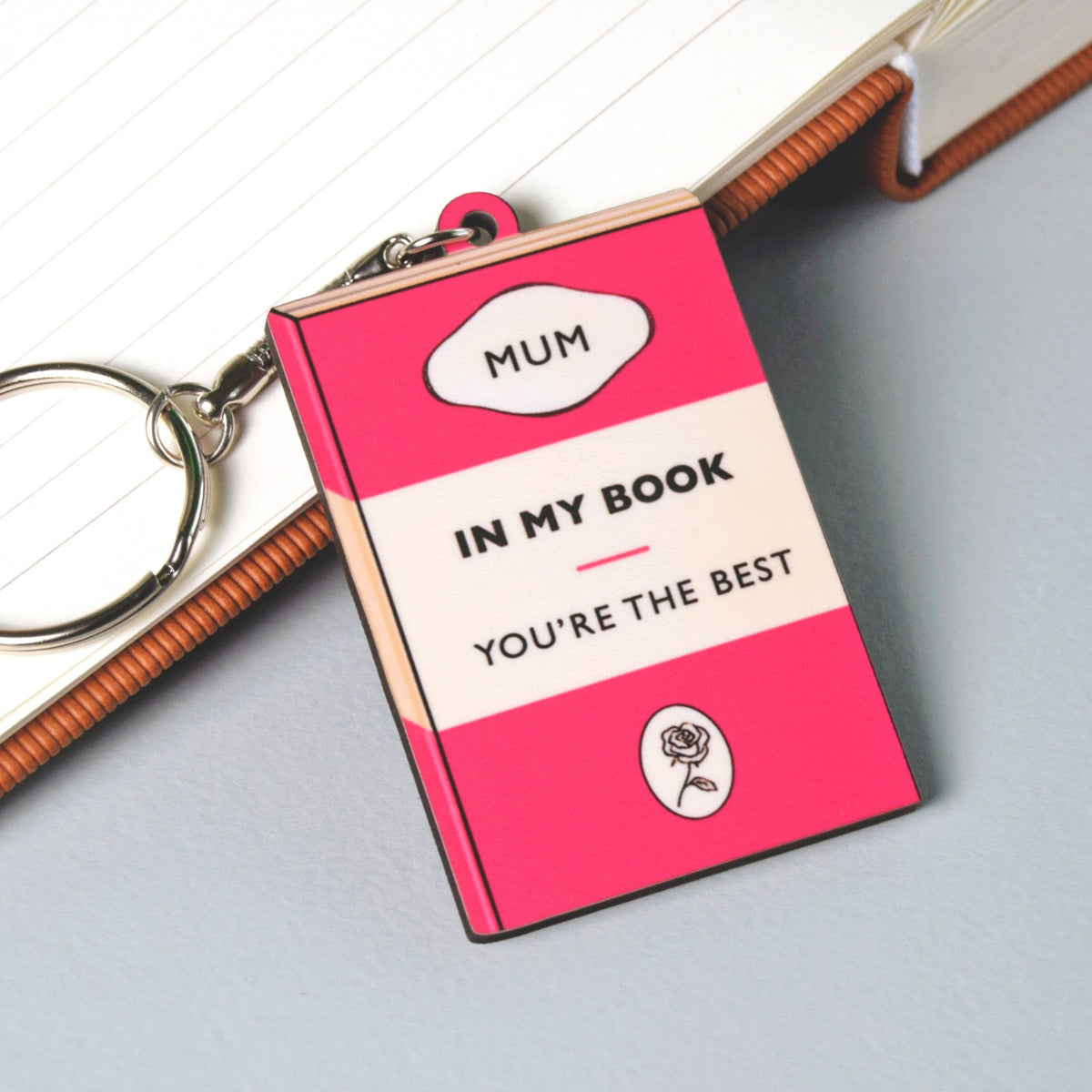 Book Themed Keyring For Mum