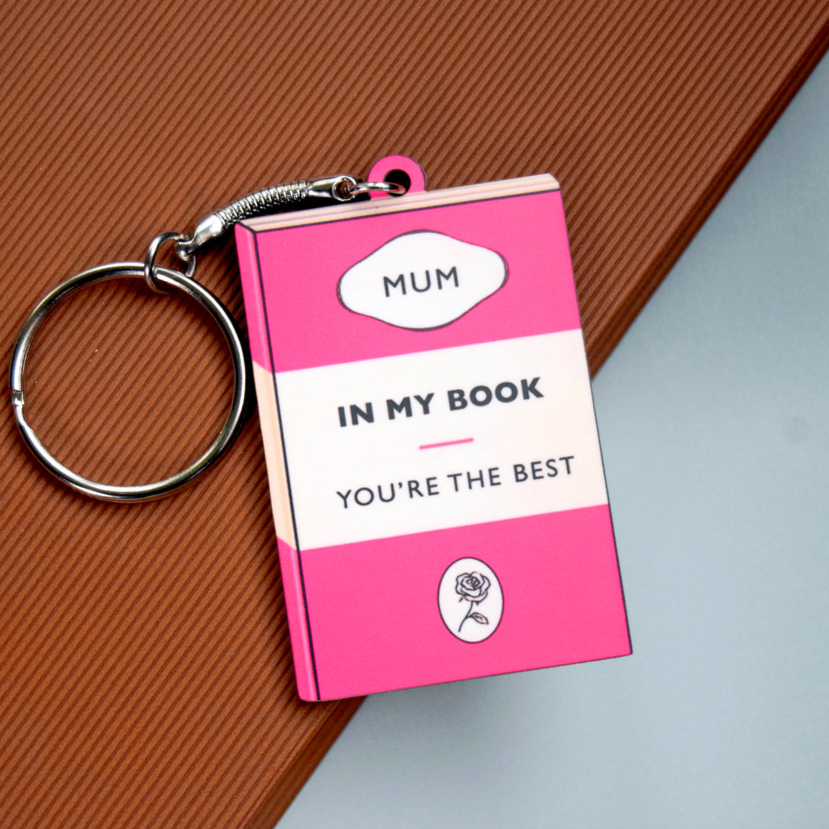 Book Themed Keyring For Mum