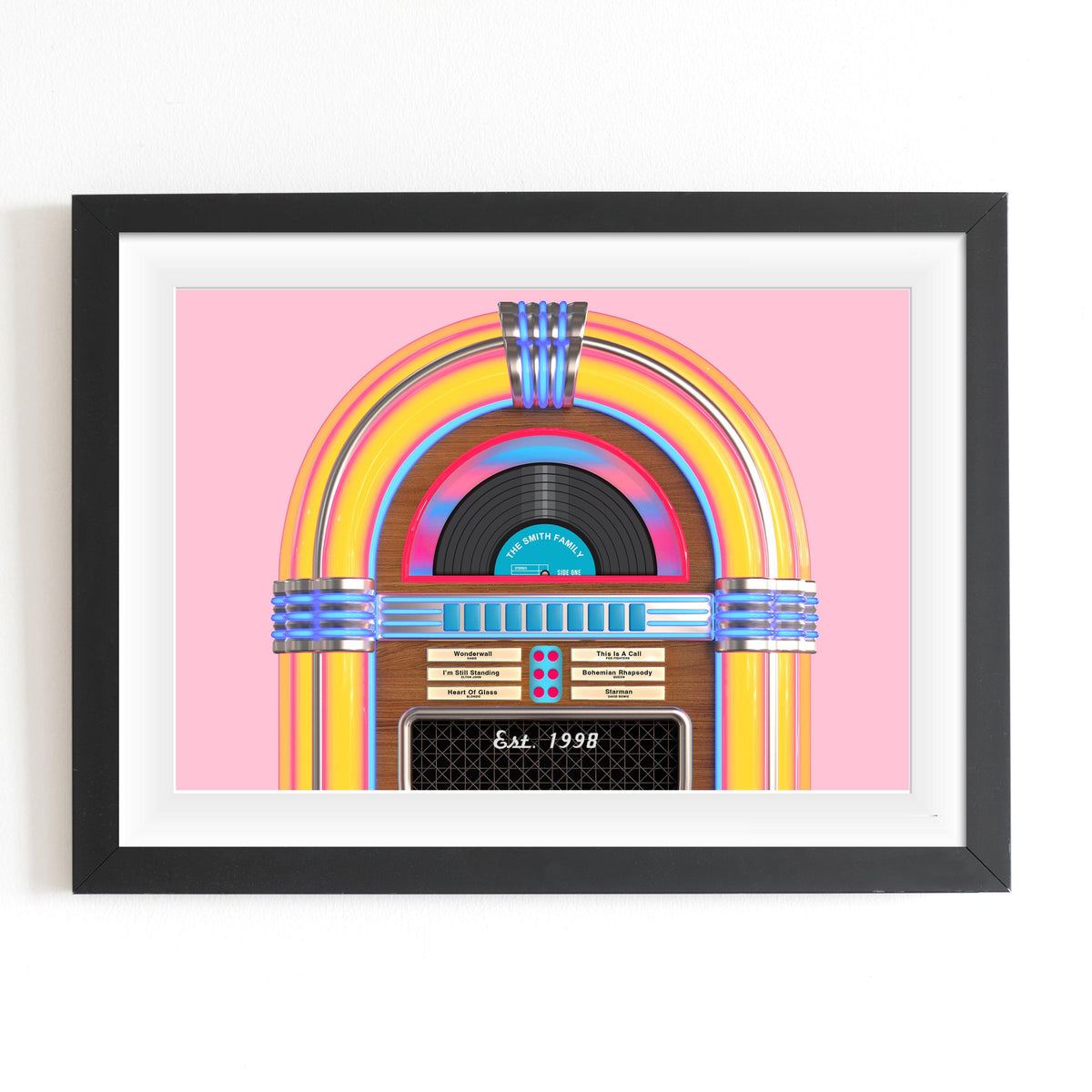 Personalised Jukebox Print - Of Life & Lemons®