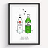 'Kindred Spirits' Personalised Couple Print - Of Life & Lemons®