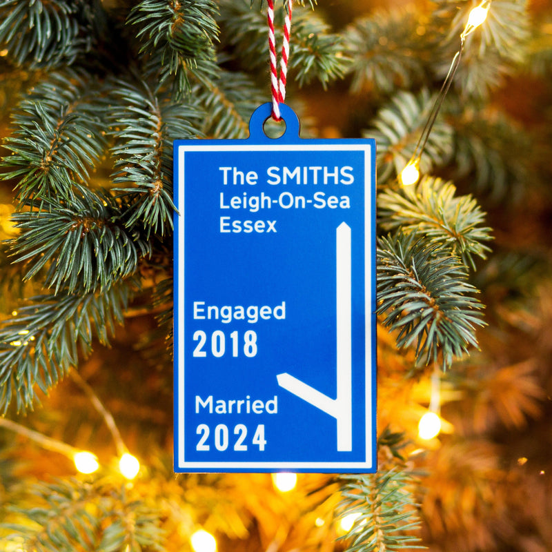 Personalised Motorway Sign Bauble