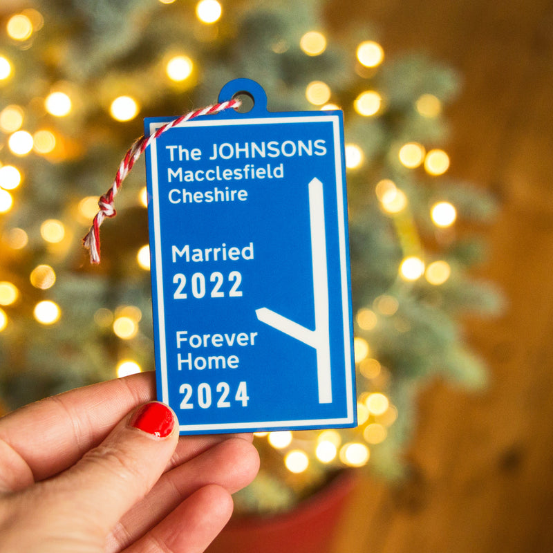 Personalised Motorway Sign Bauble