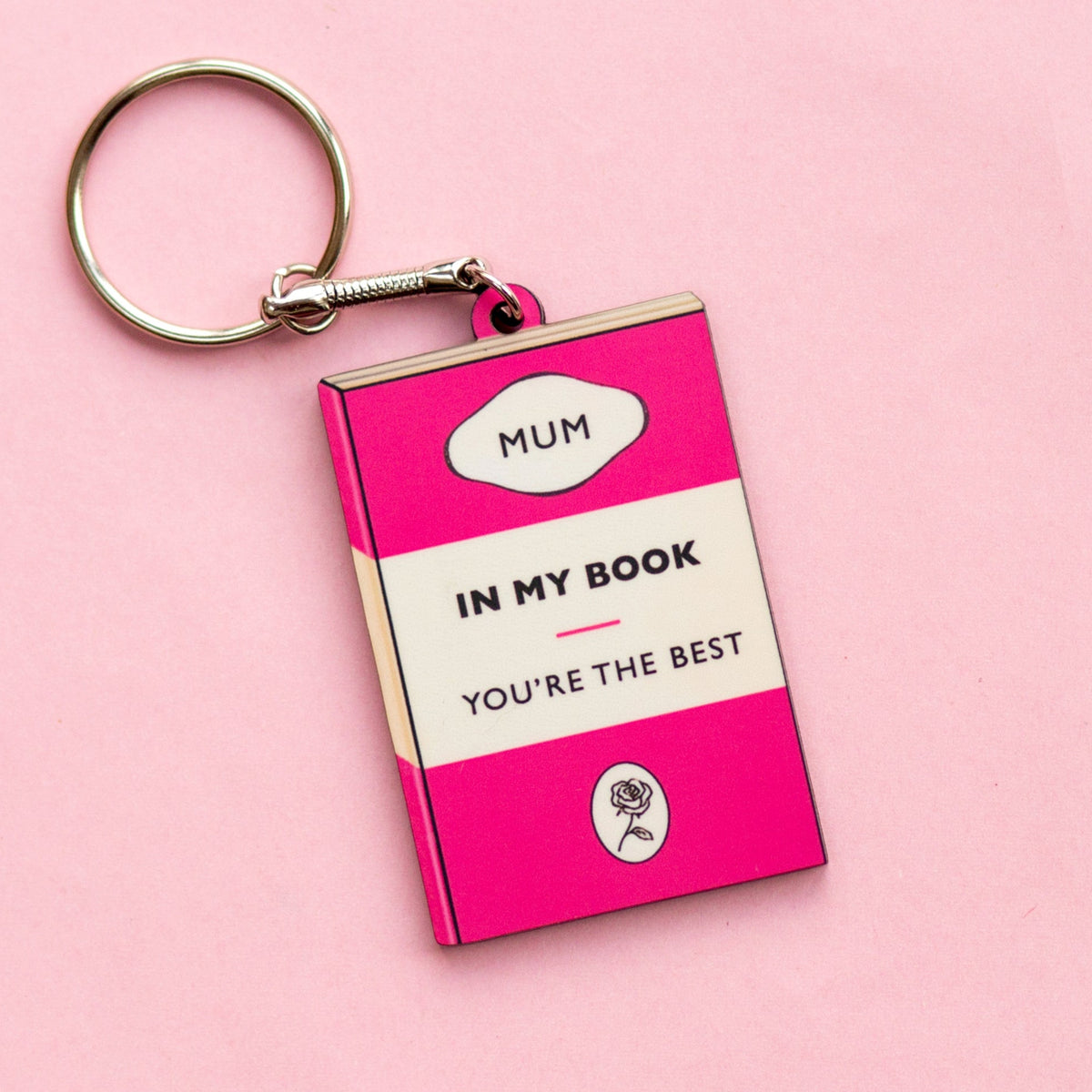 Book Themed Keyring For Mum