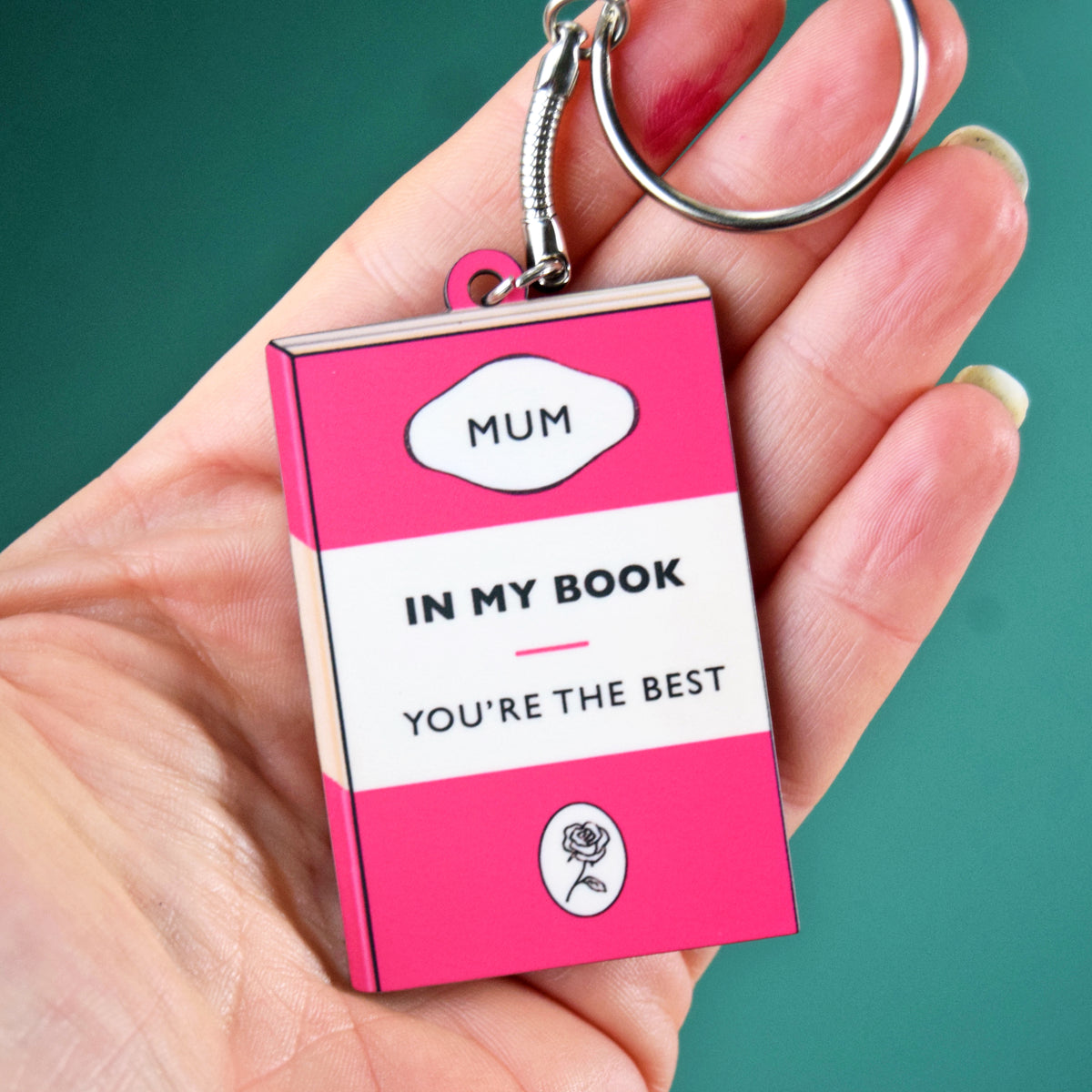 Book Themed Keyring For Mum