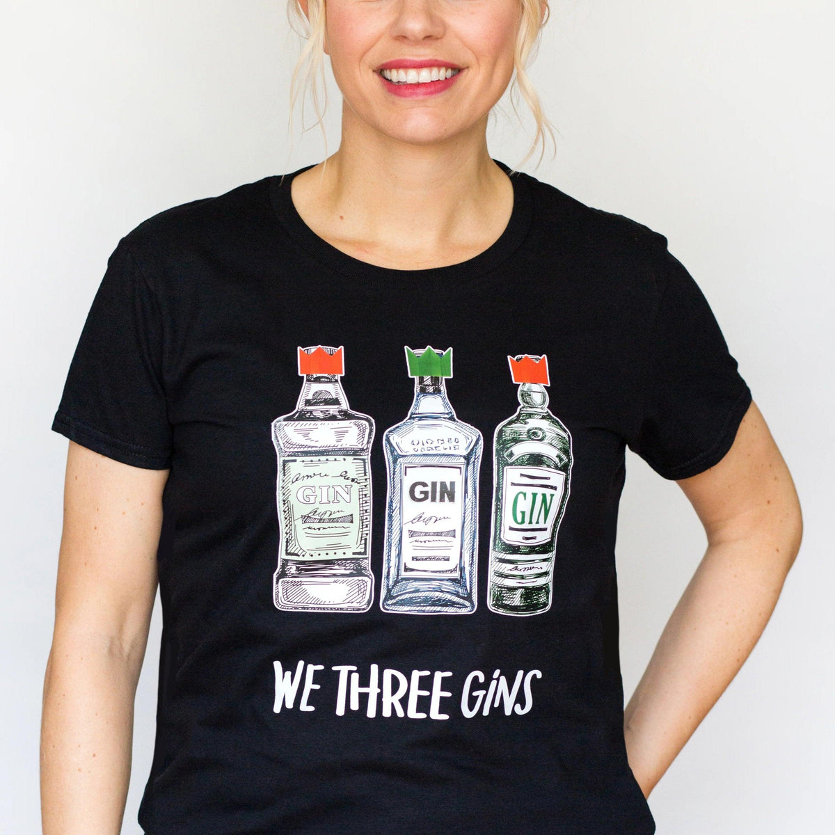 'We Three Gins' Ladies Christmas T-Shirt - Of Life & Lemons®