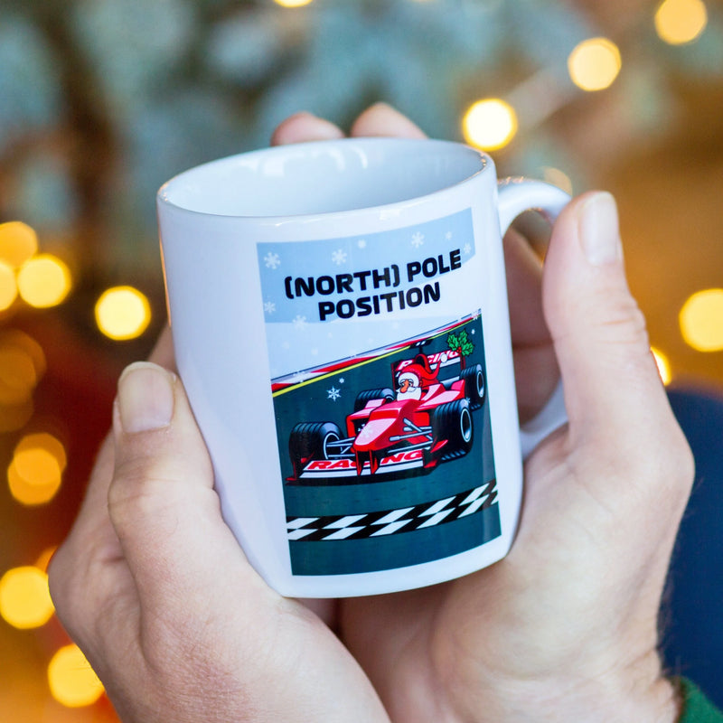 Funny Motor Racing Christmas Mug