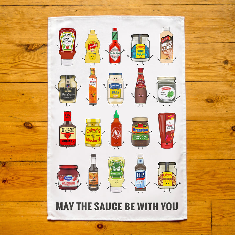 Funny Sauces Tea Towel