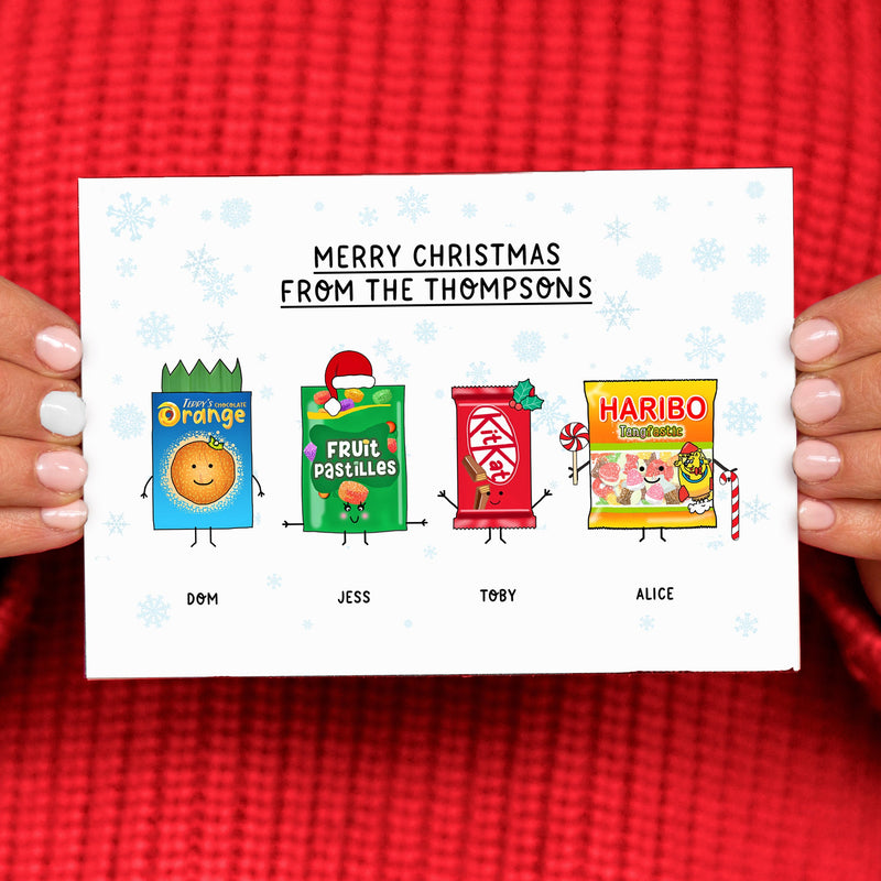 Sweet Treats Personalised Family Christmas Cards