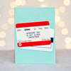 Personalised Train Ticket Christmas Cards