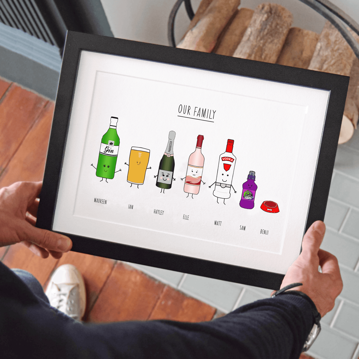 Personalised Family Drinks Print - Of Life & Lemons®