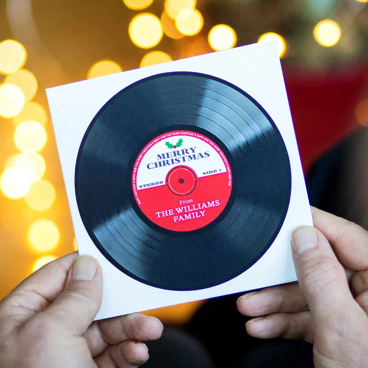 Personalised Vinyl Record Christmas Card