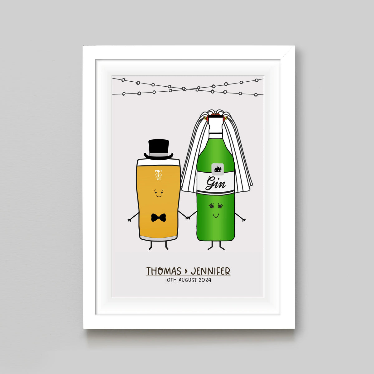 Personalised Bride and Groom Print