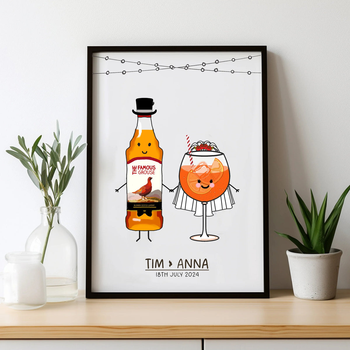 Personalised Bride and Groom Print