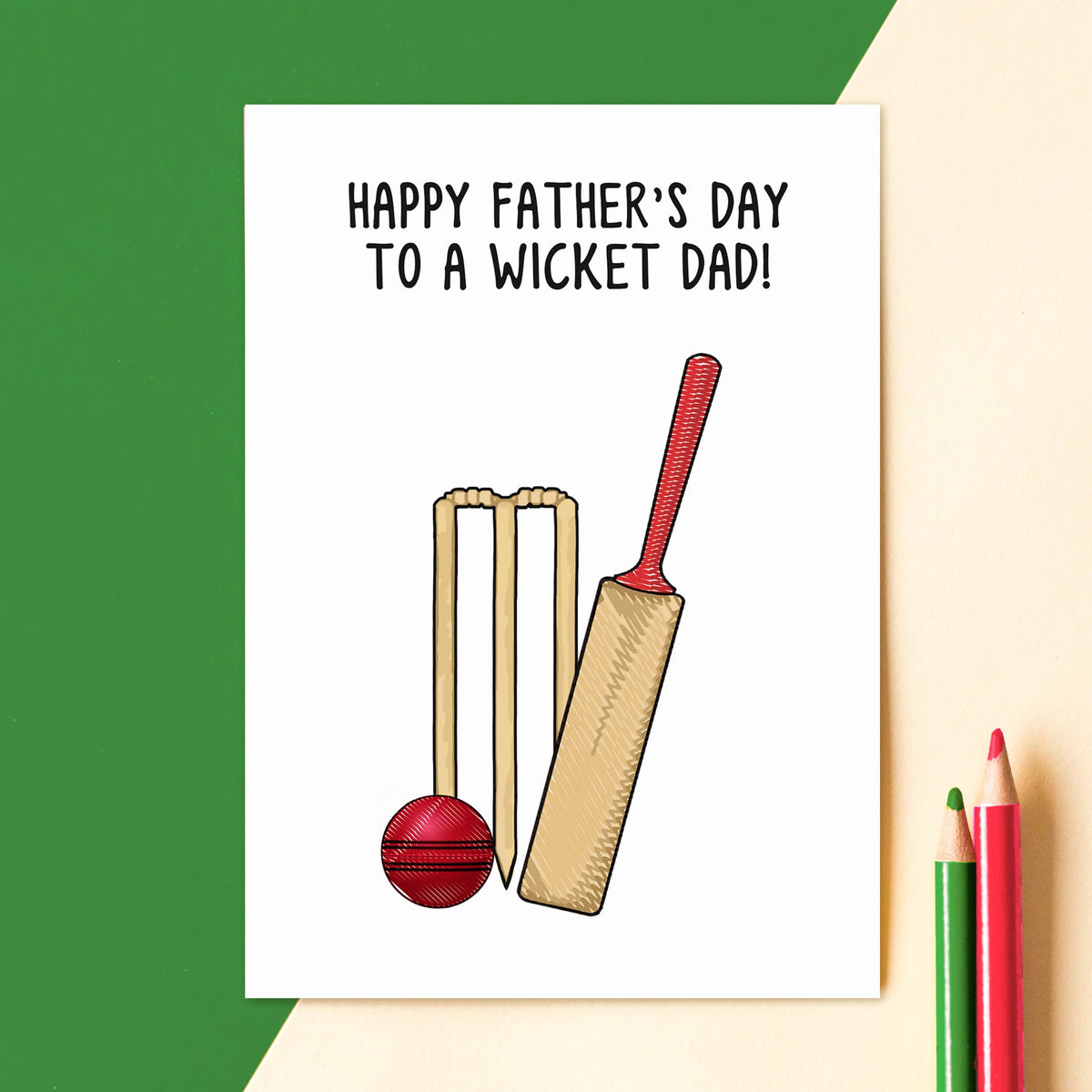 Funny Cricket Father's Day Card