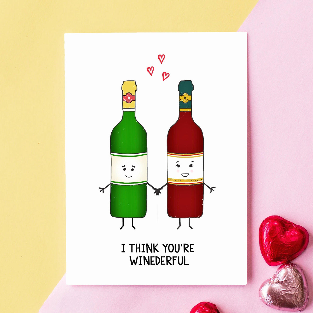 'Winederful' Wine Valentine's Card