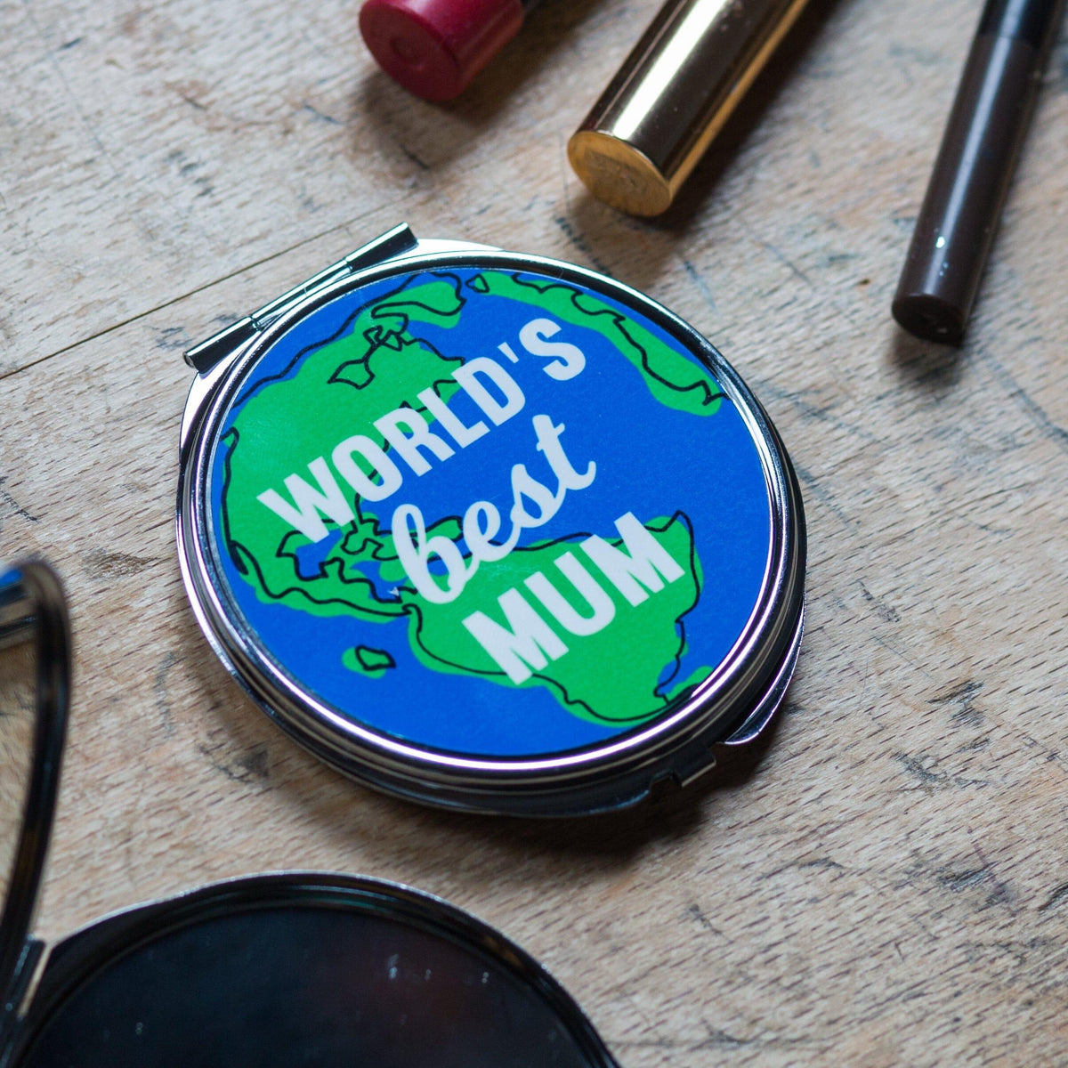 'World's Best Mum' Compact Mirror Compact Mirror Of Life & Lemons® 