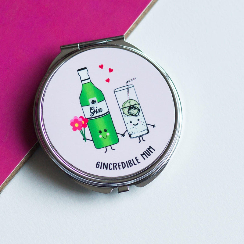 Funny Gin Compact Mirror For Mum Compact Mirror Of Life & Lemons® 