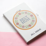 Cross Stitch 'Best Mum' Personalised Notebook Notebook Of Life & Lemons 