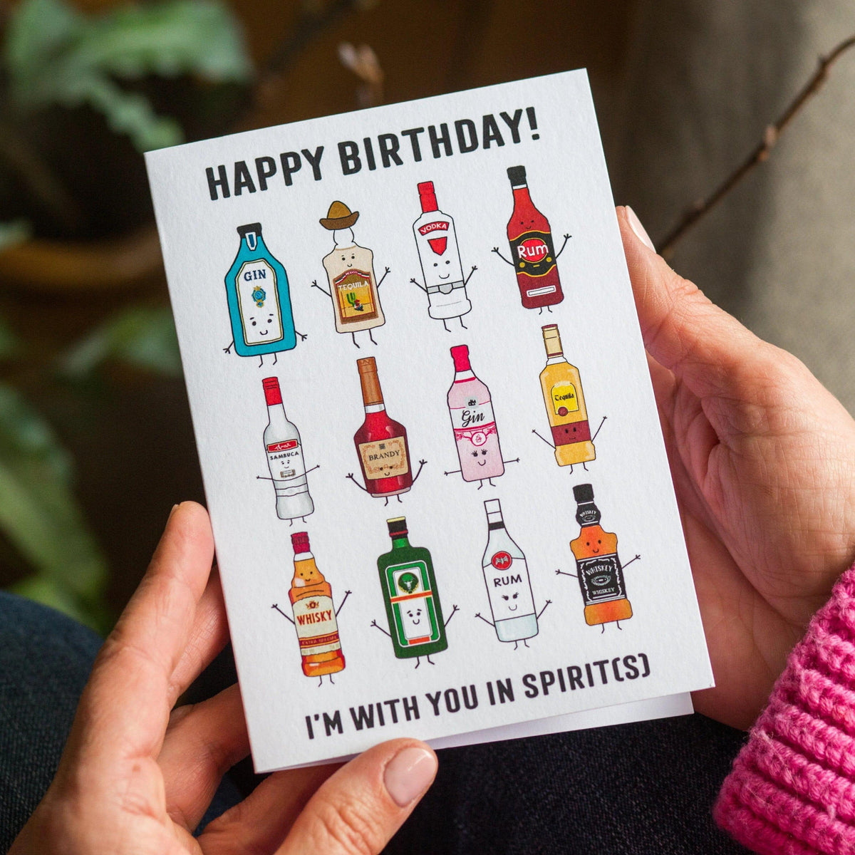 'With you in spirit(s)' Birthday Card Birthday Cards Of Life & Lemons 