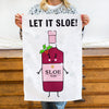 Funny Sloe Gin Christmas Tea Towel Tea Towel Of Life & Lemons 