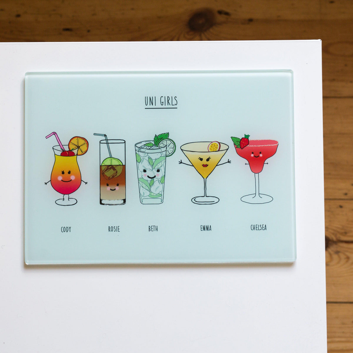 Family Drinks Personalised Chopping Board Chopping Boards Of Life & Lemons® 