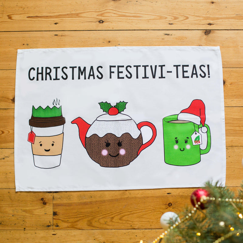 'Festivi-teas' Christmas Tea Towel Tea Towel Of Life & Lemons 