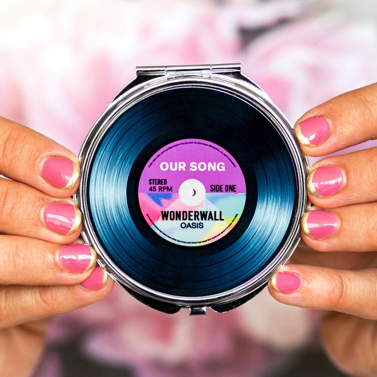 Personalised 'Our Song' Vinyl Record Compact Mirror Personalised Compact Mirror Of Life & Lemons® 