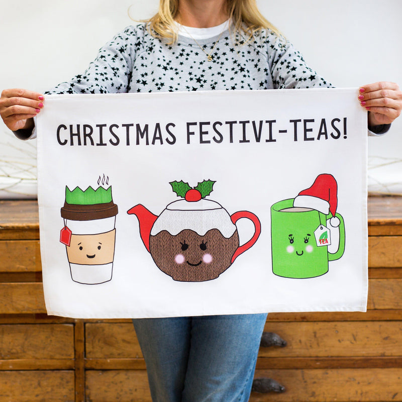 'Festivi-teas' Christmas Tea Towel Tea Towel Of Life & Lemons 