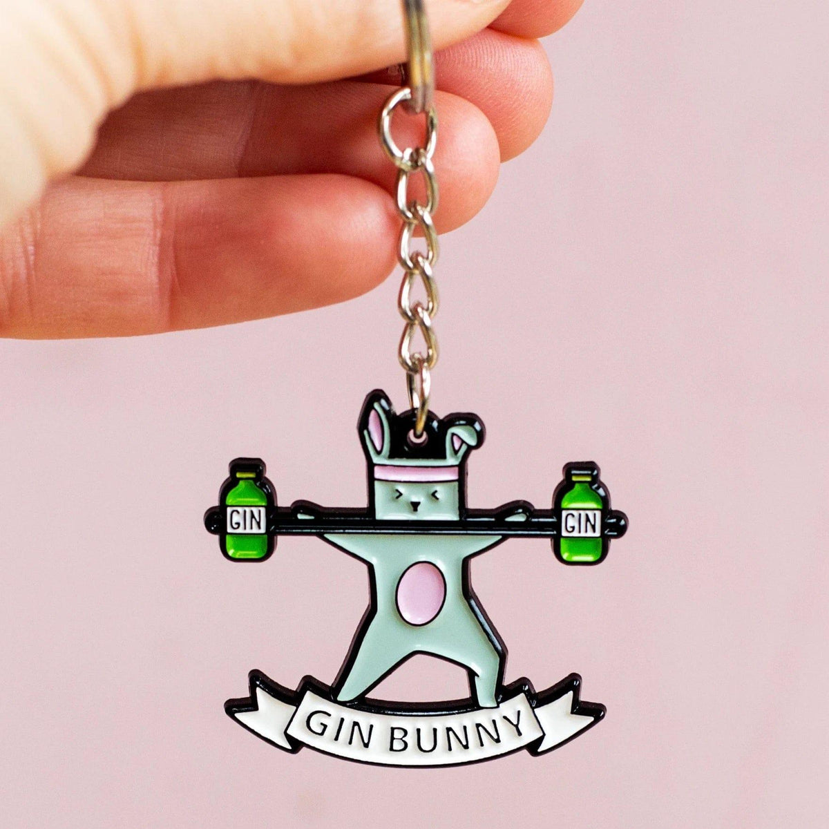 'Gin Bunny' Gin Keyring Keyring Of Life & Lemons 