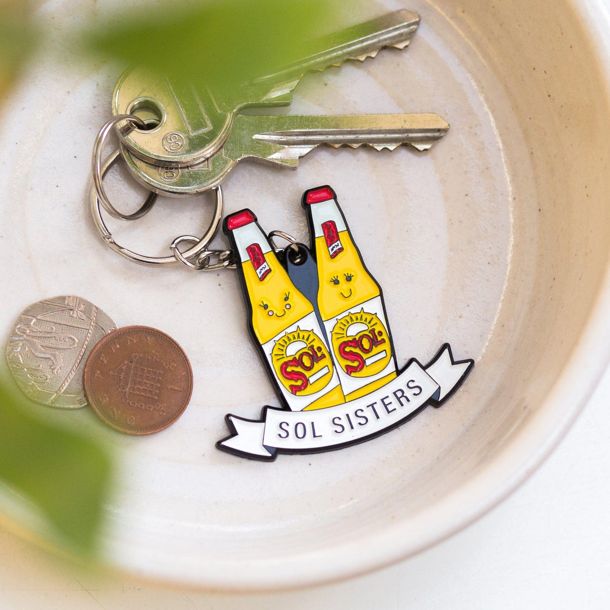 'Sol Sisters' Beer Keyring For Friend - Of Life & Lemons®