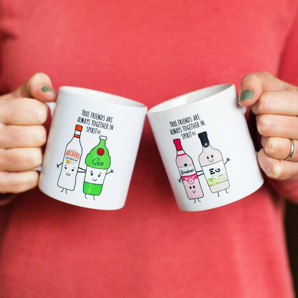 Personalised 'Together in Spirits' Friendship Mug (Choose your drinks) Personalised Mug Of Life & Lemons 