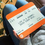 Personalised Train Ticket Mouse Mat Birthday Gift Mouse Mat Of Life & Lemons® 