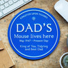 Personalised Blue Plaque Mouse Mat for Dad Mouse Mat Of Life & Lemons® 