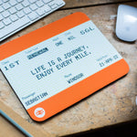 Personalised Train Ticket Mouse Mat Birthday Gift Mouse Mat Of Life & Lemons® 