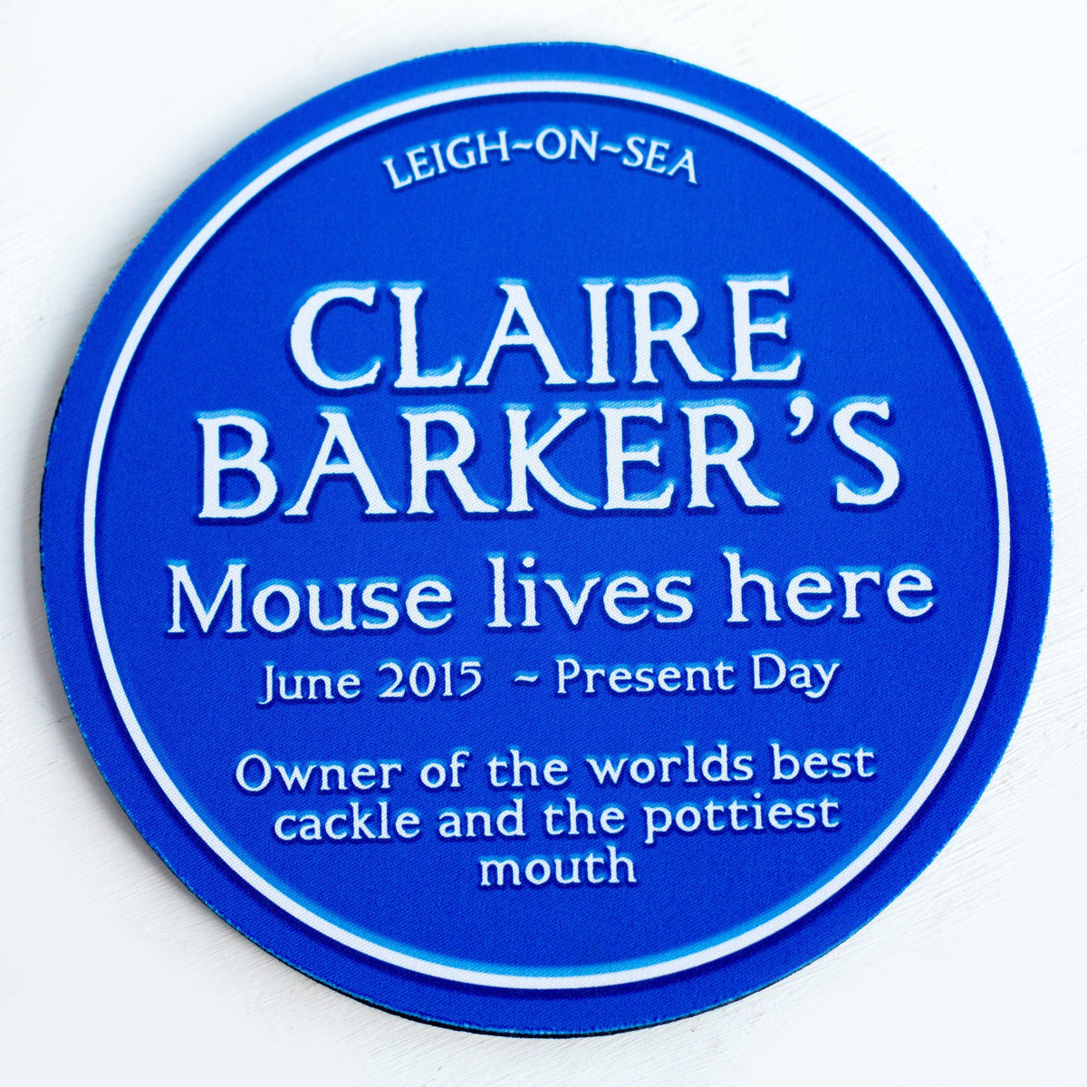 Personalised Blue Plaque Mouse Mat Mouse Mat Of Life & Lemons® 