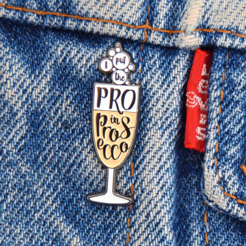 Prosecco Enamel Pin Badge Enamel Pin Badge Of Life & Lemons 